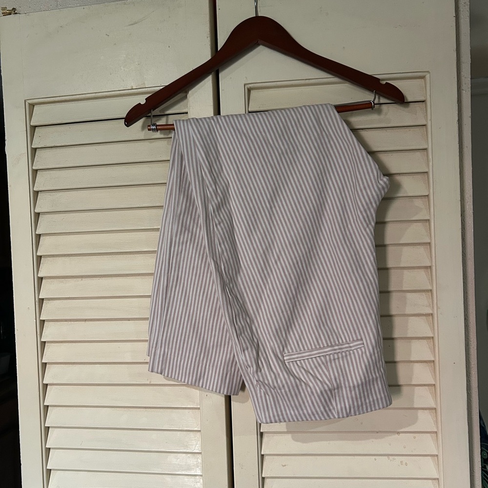 Striped Gray and White Shorts
